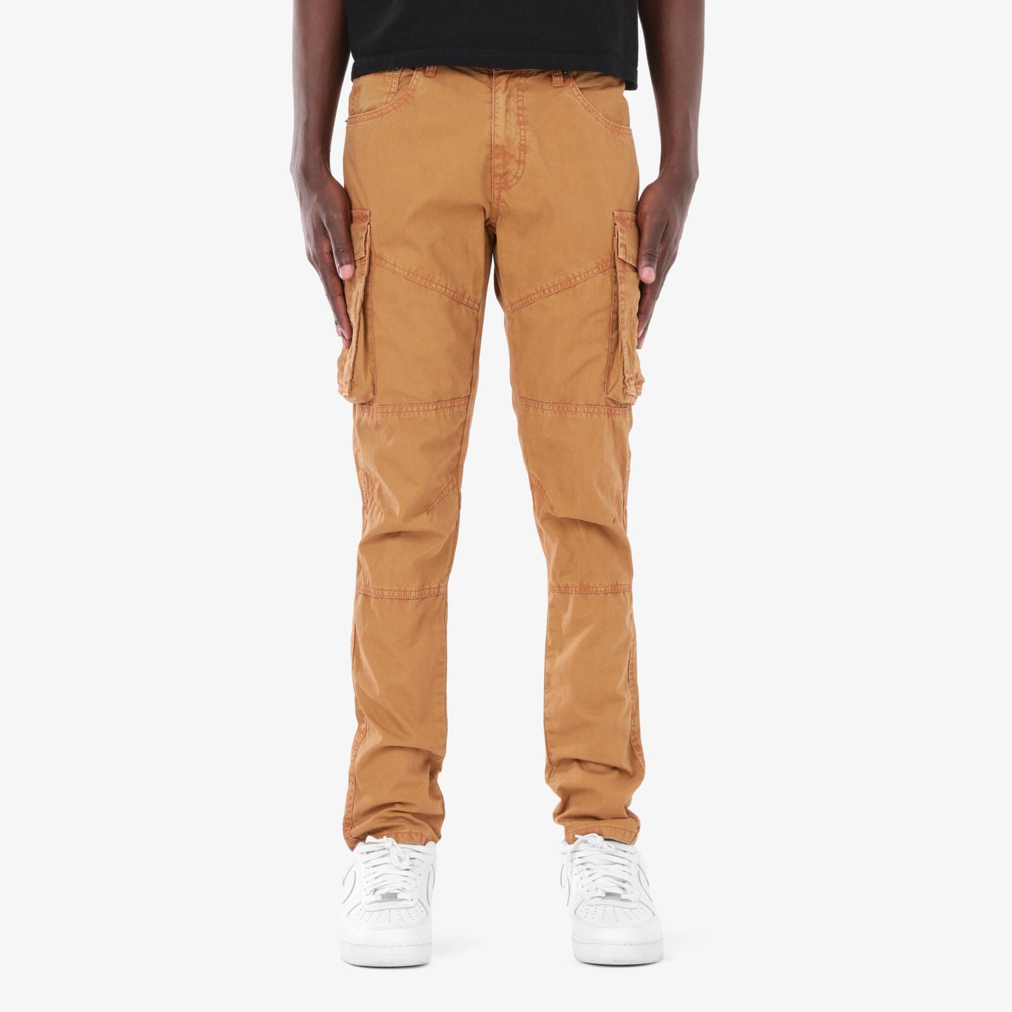 COPPER RIVET SLIM FIT CARGO PANTS