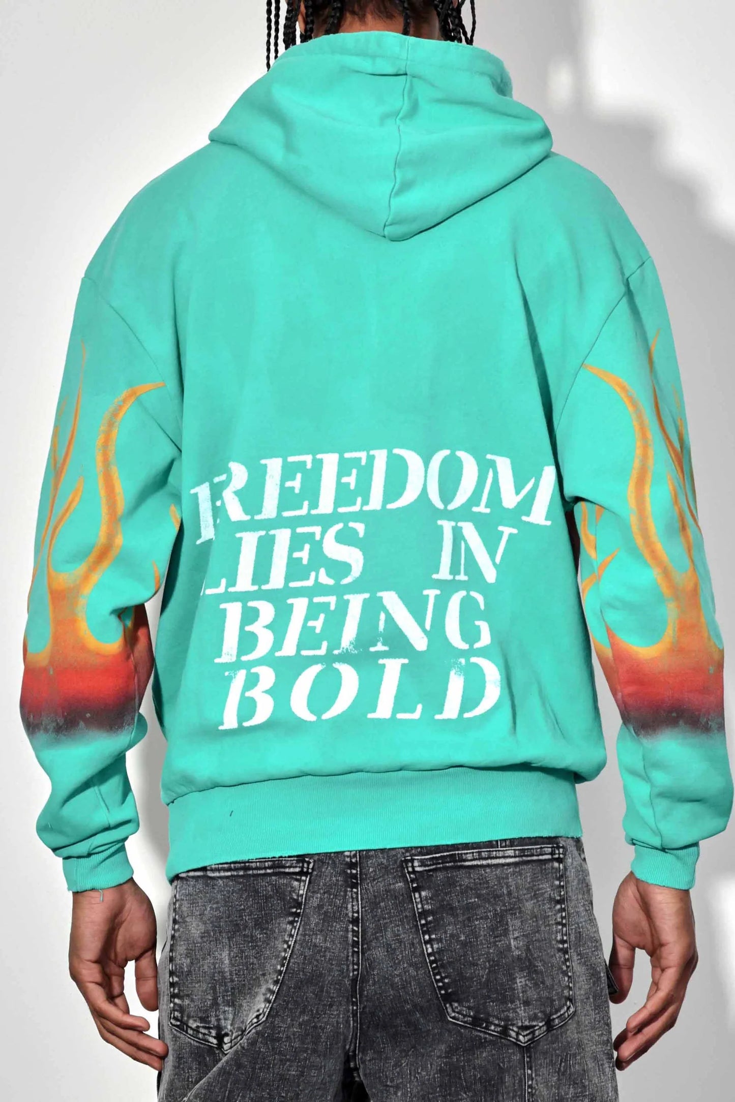 FIRST ROW FREEDOM IS NOT FREE FLAME WASHED HOODIE