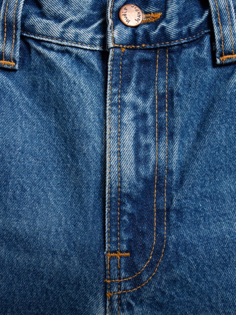 NUDIE JEANS GRITTY JACKSON DAY DREAMER MID BLUEN DENM WITH CONTRASTED WASH