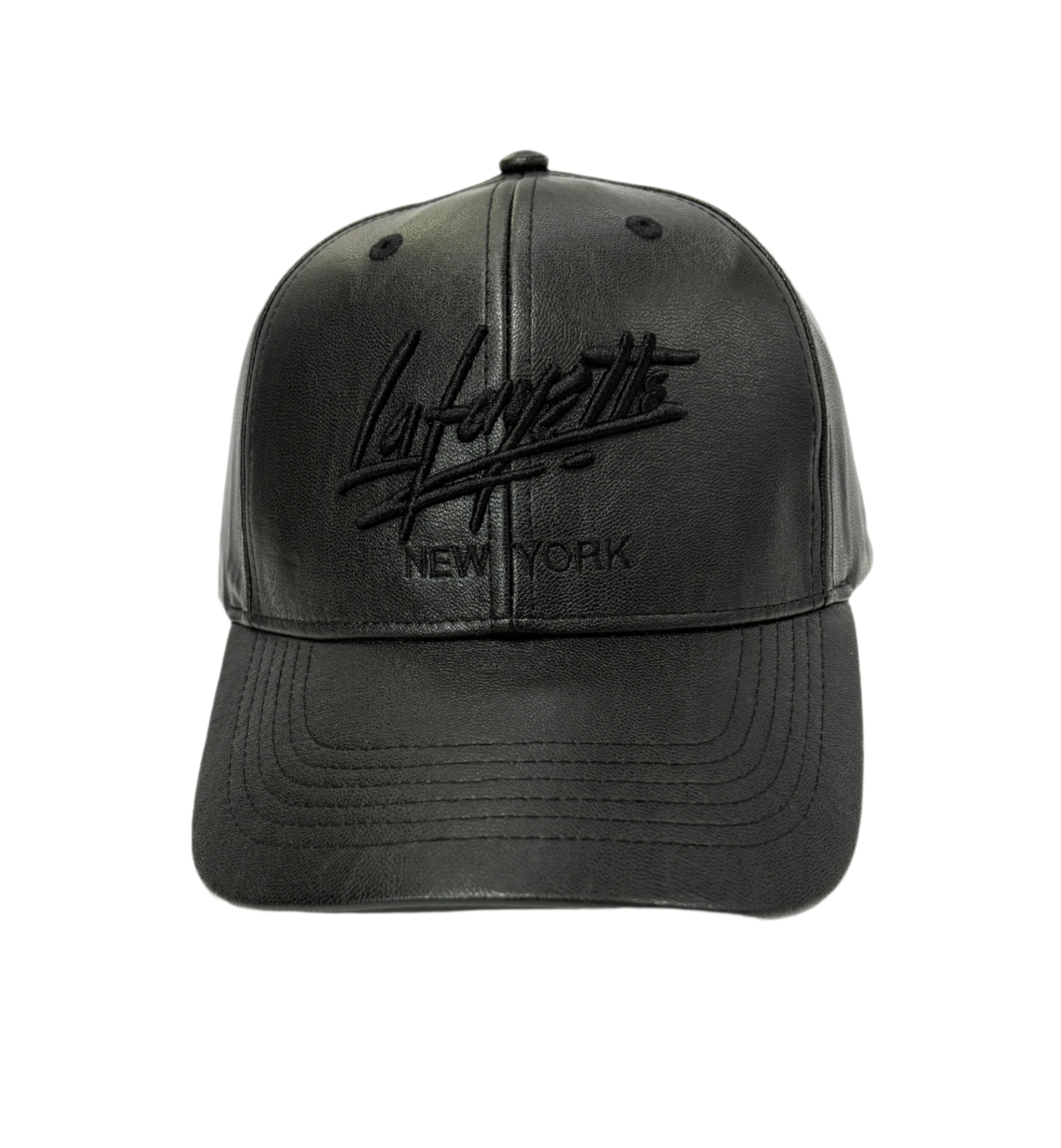 ABSTRACT DESIGN LEATHER CAP